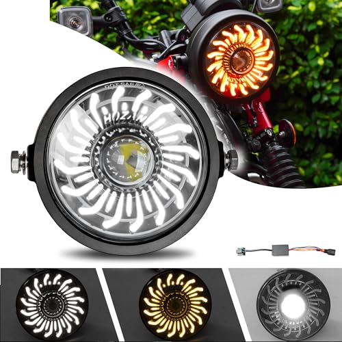 CT125ハンターカブ JA65 LEDヘッドライトハイビーム/ロービーム切替 Amazon | ホンダ CT125 ハンターカブ対応 LED ヘッドライトDRL
